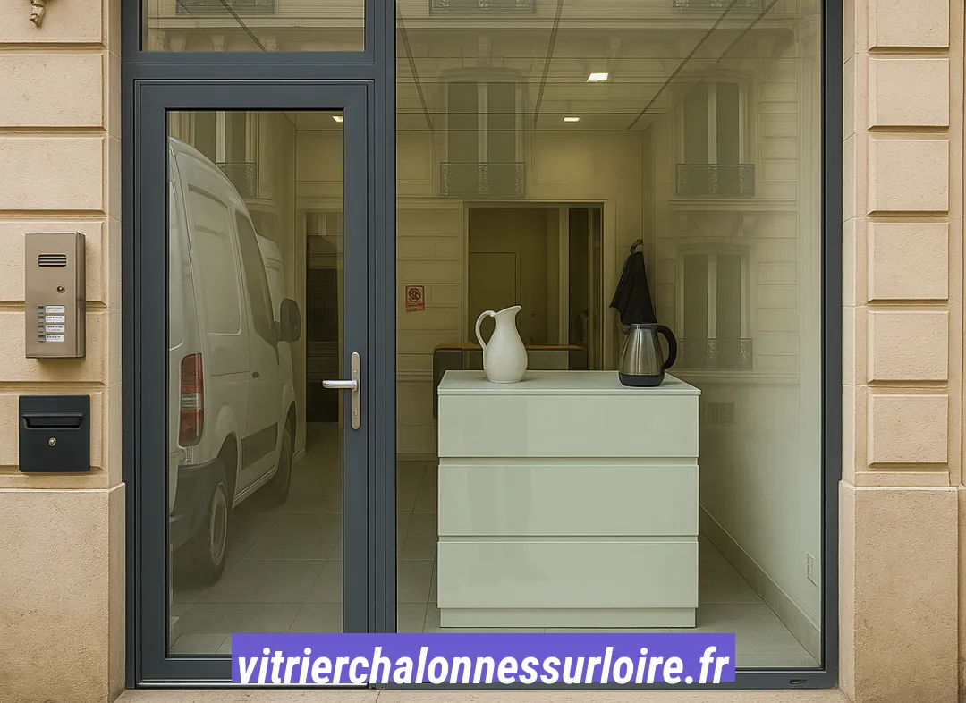 Façade vitrine de magasin en aluminium sur mesure à Chalonnes-sur-Loire